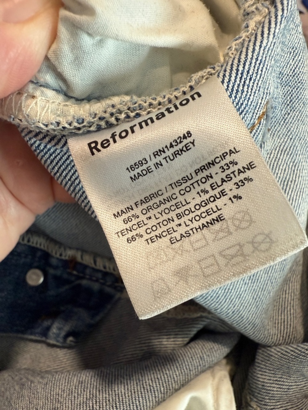 Reformation Liza Button Fly High Rise Jean Size 31 - Picture 9 of 9